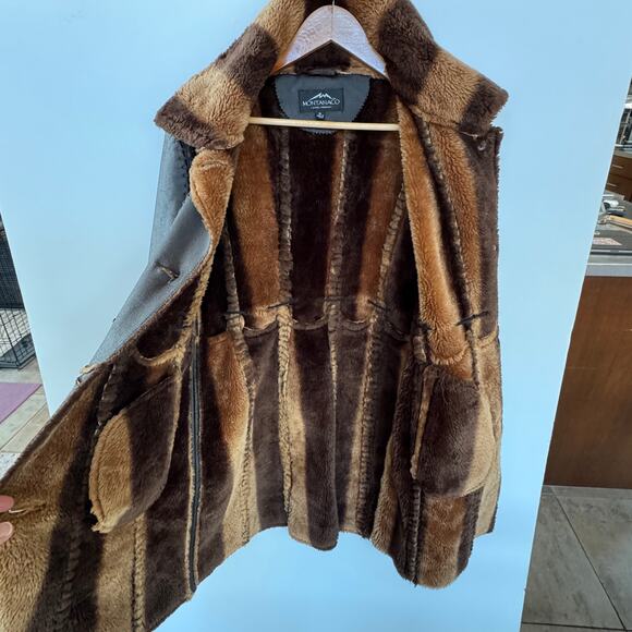 Montanaco dark brown jacket with faux fur trim, size M - Picture 6 of 11